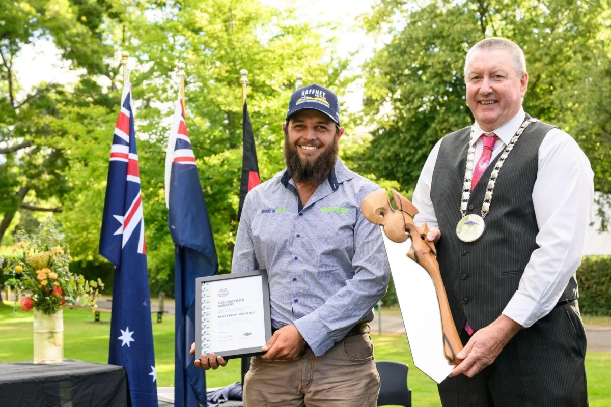 Meander Valley Awards Matthew Wadley